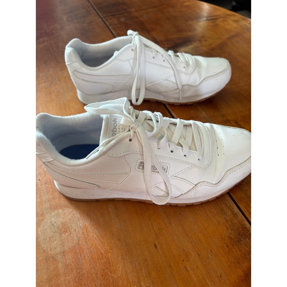 Reebok Classic Leather Mens 8.5 Sneakers White CM9203 Low Top Shoes - Picture 7 of 9